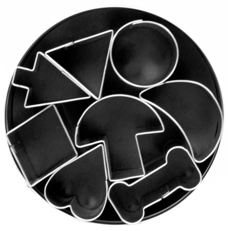 Foxrun 3685 Miniature Cookie Cutter Set- Tinplated Steel- 8 Piece Set In Storage Tin