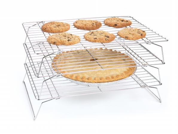 Foxrun 4698 Stackable Cooling Rack Set- Chrome- 3 Per Set