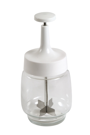 Foxrun 5725 Onion Chopper- Stainless Steel Blades- Glass Jar
