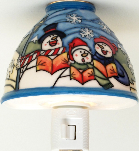 Translucent Porcelain Snowman Night Light