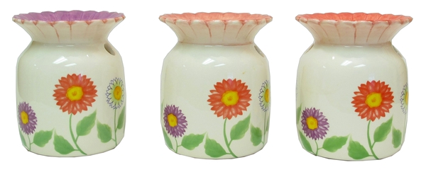 Ceramic Flower Tart Warmer In Three Styles- Price Each