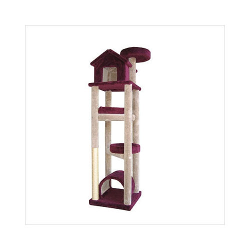 Molly and Friends SKYSCRAPER Burgundy Five Tier Unit Cat Tower