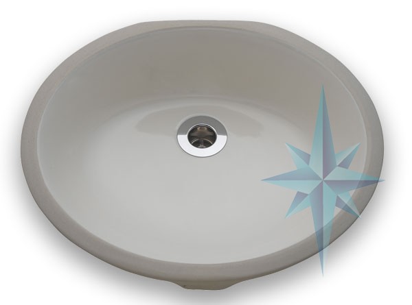 Polaris Sinks B0122U Undermount Porcelain Sink in Bisque