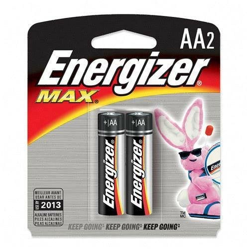 Energizer Batteries Evee91bp2 Max Alkaline Batteries- Aa- 2 Battery Display Pack