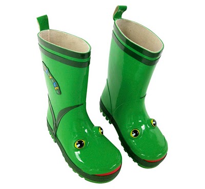 Kidorable green frog rain boots 7