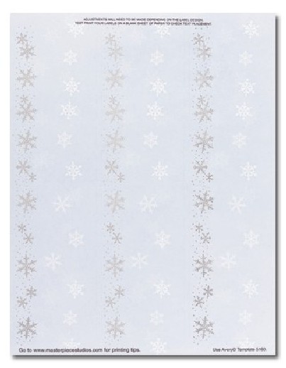 Masterpiece Studios 903567 Foil Flakes Address Labels Pack of 5 sheets / 150 labels
