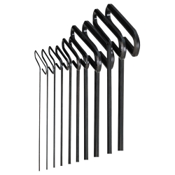Ekl33910 Hex Key Set 10 Pc T-handle 9in. Sae 3-32-3-8in.