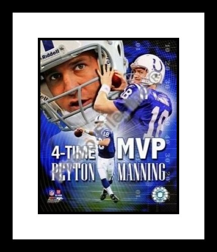 AAA21322 Peyton Manning Indianapolis Colts NFL Framed 8x10 Photograph 4 Time MVP Collage