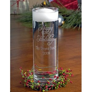 Cathys Concepts H3903H Happy Holidays Floating Candle