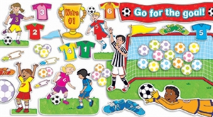 Teachers Friend TF-8406 Soccer Goals Bulletin Board Set Gr Pk-5