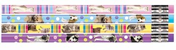 J.R. Moon Pencil JRM52054B Puppies And Kitten Assorted Pencils- 12 per Box