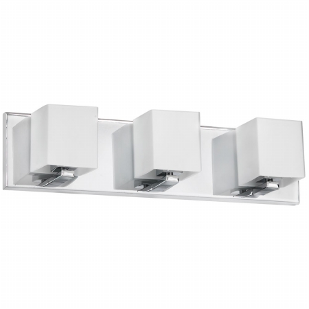 V1230-3w-pc 3-light Vanity With Frosted Glass