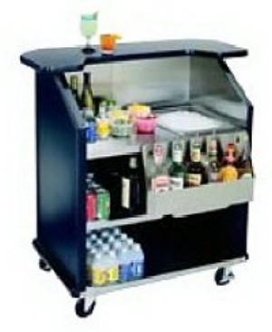 884 Stainless Portable Bar With- 1 Speed Rail And- 1 Ice Bin