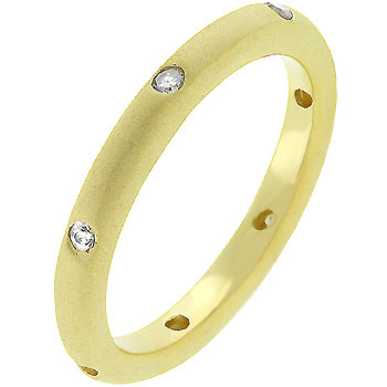Matte Gold Wedding Band Ring- Size- 09