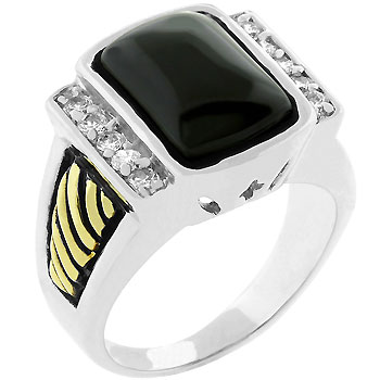 Crystal Onyx Ring