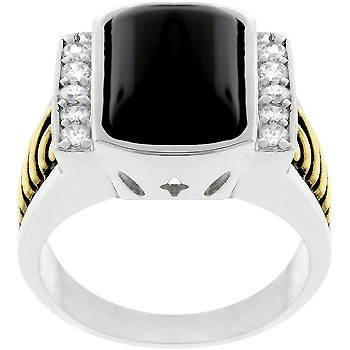 Crystal Onyx Ring- Size- 10