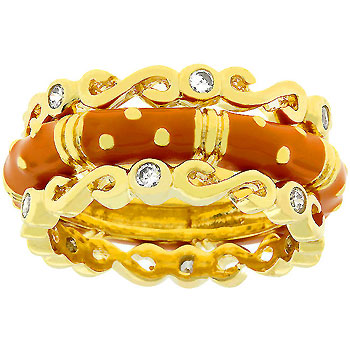 Triple The Fun Orange Ring- Size- 05
