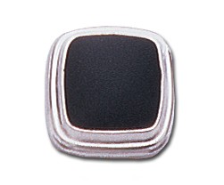 Legere Btt110R Tie Tac Rhodium Black and Faux Onyx