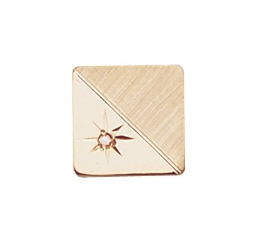 Legere Gtt645D Gold Filled Tie Tac Square Tack With 1 Point Diamond