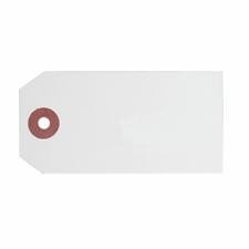 210070806 Small Plain Color-coded Id Tag 1.87 Inches X 3.75 Inches- White - 500 Per Box