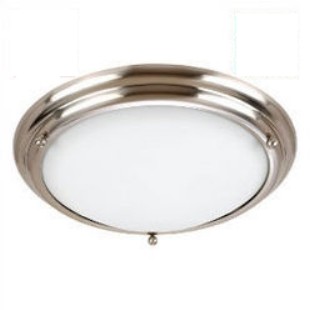 Ceiling Light Fixtures Sea Gull Lighting 79097BLE-98 Fluorescent Three Light Ceiling Fixture - Brushed Stainless Finish SGL1137