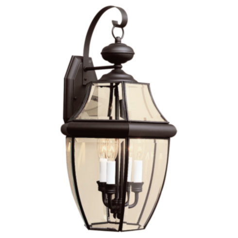 Wall Mount Outdoor Lighting Sea Gull Lighting 8040-12 Three Light Outdoor Wall Lantern - Black Finish SGL1460