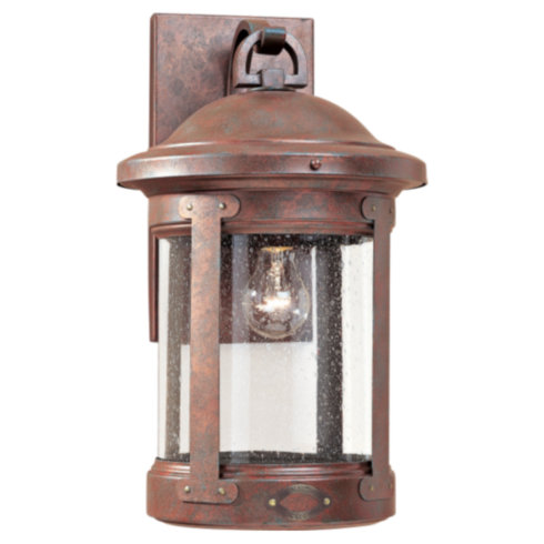 Wall Mount Outdoor Lighting Sea Gull Lighting 8441-44 One Light Outdoor Wall Lantern - Weathered Copper Finish SGL1593