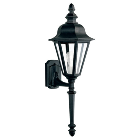 Wall Mount Outdoor Lighting Sea Gull Lighting 8823-12 One Light Outdoor Wall Lantern - Black Finish SGL1712