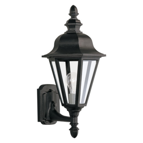 Wall Mount Outdoor Lighting Sea Gull Lighting 8824-12 One Light Outdoor Wall Lantern - Black Finish SGL1717