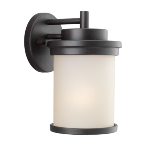 Wall Mount Outdoor Lighting Sea Gull Lighting 88660-814 Small Outdoor Lantern - Misted Bronze Finish SGL1758