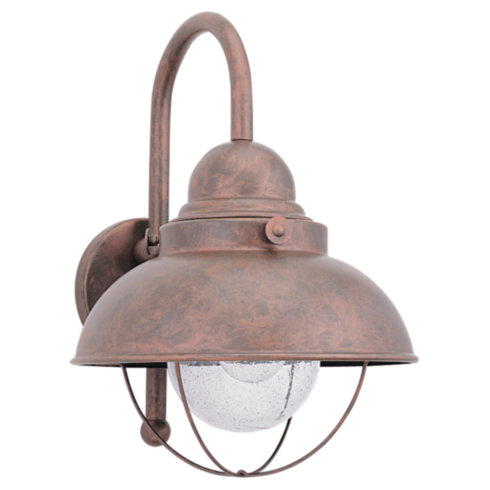 Wall Mount Outdoor Lighting Sea Gull Lighting 8871-44 One Light Outdoor Wall Lantern - Weathered Copper Finish SGL1769