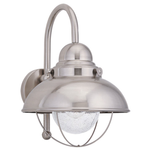 Wall Mount Outdoor Lighting Sea Gull Lighting 8871-98 One Light Outdoor Wall Lantern - Brushed Stainless Finish SGL1770