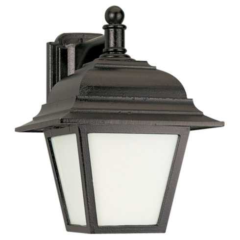 Wall Mount Outdoor Lighting Sea Gull Lighting 89316PBLE-12 One Light Fluorescent Outdoor Wall Lantern - Black Finish SGL1819