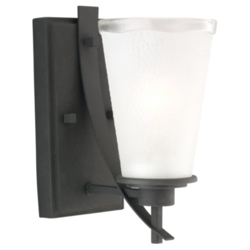 Vanity Lighting Sea Gull Lighting 44640-839 One Light Bath Sconce - Blacksmith Finish SGL2898
