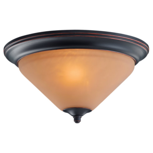 Ceiling Light Fixtures Sea Gull Lighting 75790-862 Two Light Flush Mount Fixture - Vintage Brown Finish SGL3239