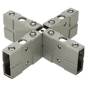 Sea Gull Lighting 9533498 X Connector in Brushed Stainless Steel Finish