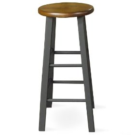 Whitewood 1S57430 Dining Essentials Wooden Bar Height stool  Black  Cherry