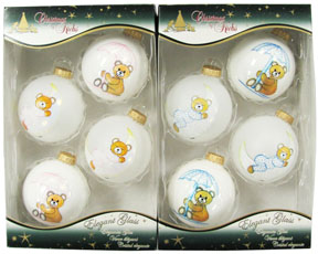 Christmas by Krebs CBK940038A Porcelain White-Snow White 2 .62 inch Balls with L