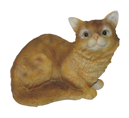 Michael Carr Designs MCD80001Y Cat Sitting Down Yard Decor  Yellow