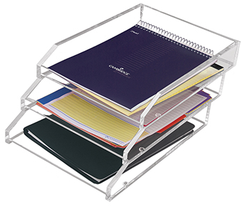 KANTEK INC KANAD10 CLEAR ACRYLIC DESK ACCESSORIES SINGLE LETTER TRAY