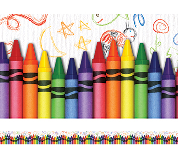 Crayons Layered Border