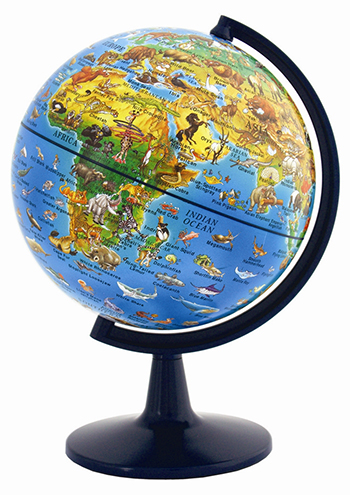 HEMA MAPS HEM1090 ANIMALS OF THE WORLD GLOBE 6IN