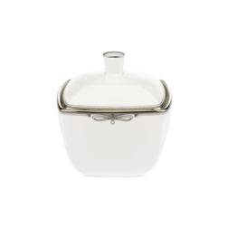 Mikasa AN067-280 Platinum Ribbon Covered Sugar Bowl