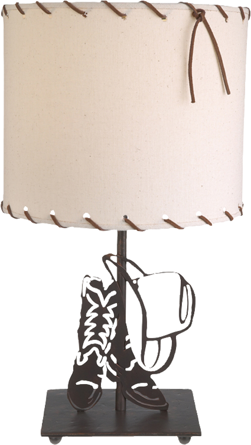 Lazart B-2323 18 inches Cowboy Hat and Boots Table Lamp