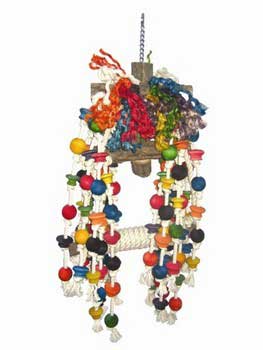 A and E Cage Co. BAEHB123 Swing With Rope Knots And Wood