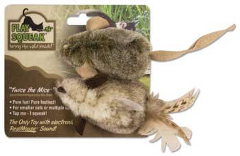 Our Pets Company COPCT10225 PlaynSqueak Twice The Mice Cat Toy