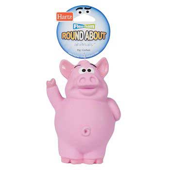 Hartz Mountain Corp. DHZ10460 Flexa Foam Roundabout Animals Toy Pig Small