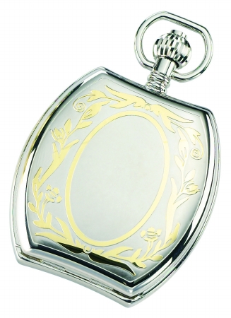 Charles-Hubert- Paris Brass Two-Tone Quartz Hunter Case Pocket Watch #3733