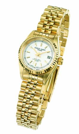Charles-hubert- Paris Womens Gold-plated Stainless Steel Quartz Watch #6635-gw