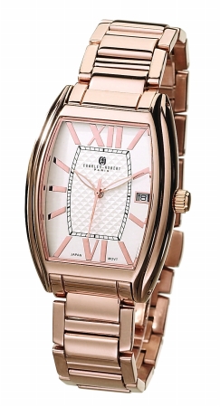 Charles-hubert- Paris Rose Gold-plated Stainless Steel Quartz Watch #3787-m